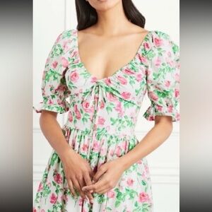 New Hill House Ophelia Nap Midi Dress in Pink Roses